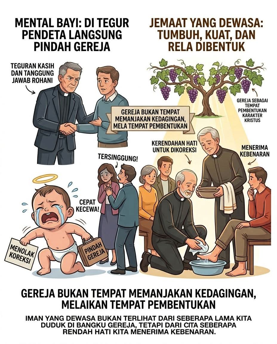 Mental Bayi: Ditwgur Pendeta Langsung Pindah Gereja
